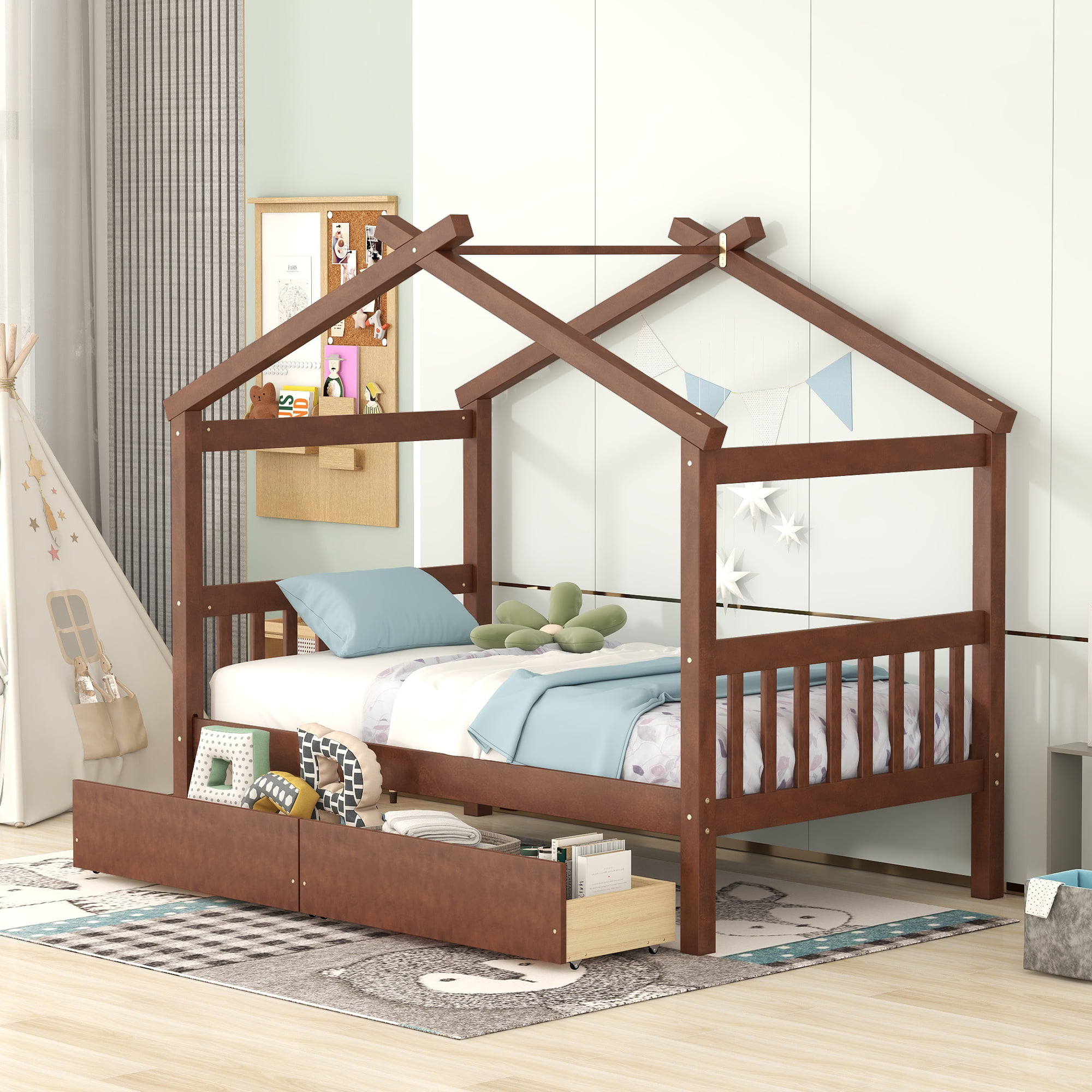 Assembly Instruction For WF300799AAL 8 Wooden Twin Size House Bed With Drawers