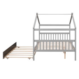 Full Size Wood House Bed With Twin Size Trundle 22 Full Size Wood House Bed With Twin Size Trundle