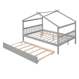 Full Size Wood House Bed With Twin Size Trundle 21 Full Size Wood House Bed With Twin Size Trundle
