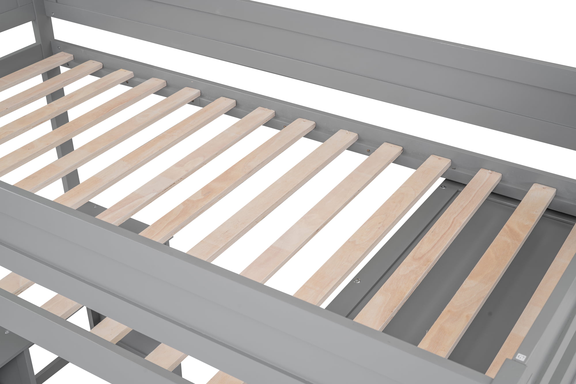 Wood Twin Size Loft Bed With Wardrobes And 2-drawer Desk With Cabinet 18 Wood Twin Size Loft Bed With Wardrobes And 2-drawer Desk With Cabinet