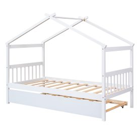 Twin Size Wood House Bed With Twin Size Trundle 18 Twin Size Wood House Bed With Twin Size Trundle