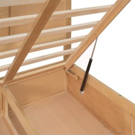 Wood Queen Size Platform Bed With Underneath Storage And 2 Drawers