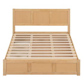 Wood Full Size Platform Bed With Underneath Storage And 2 Drawers