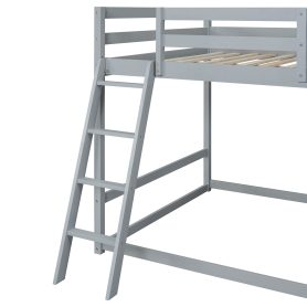Full Over Full Bunk Bed With Ladder, Slide And Shelves