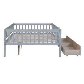 Wooden Full Size Daybed With Two Drawers