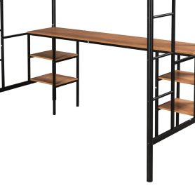 Metal Twin Size Loft Bed With Table 24 Metal Twin Size Loft Bed With Table