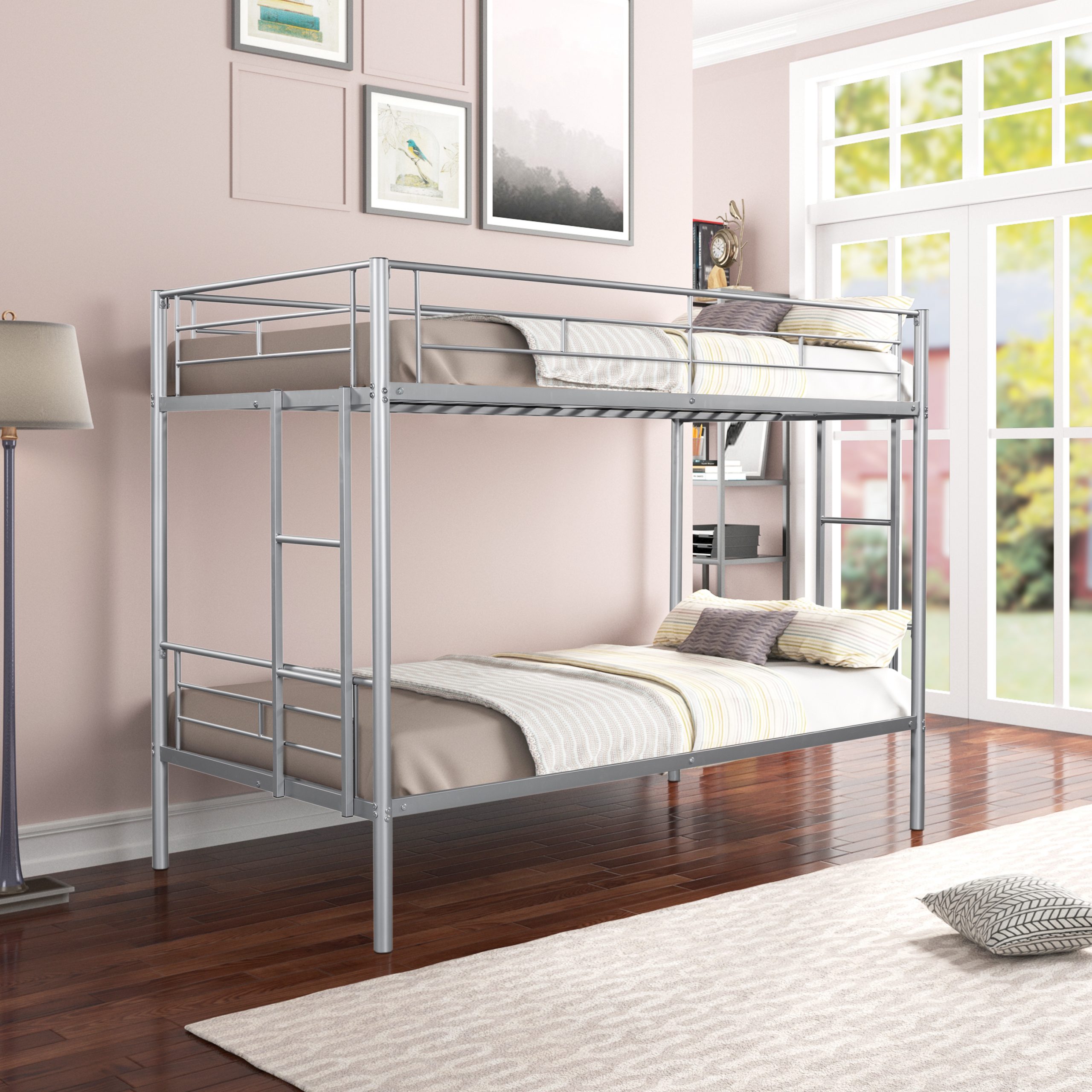Metal Twin Over Twin Bunk Bed