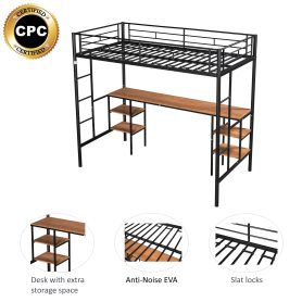 Metal Twin Size Loft Bed With Table 18 Metal Twin Size Loft Bed With Table