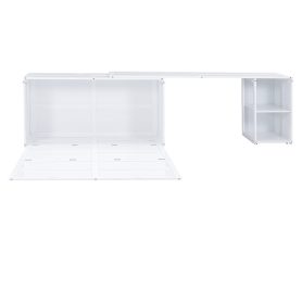 Queen Size Murphy Bed With Rotable Desk