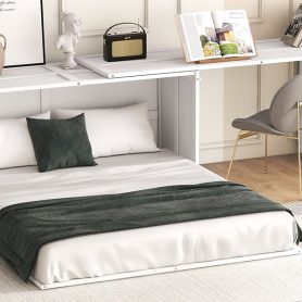 Queen Size Murphy Bed With Rotable Desk