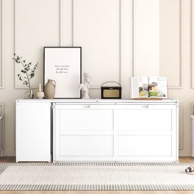 Queen Size Murphy Bed With Rotable Desk