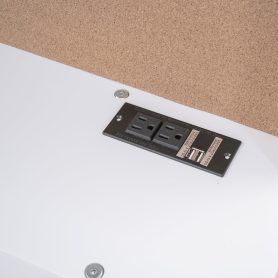 Twin Size Daybed with Storage Shelves, Blackboard, Cork board, USB Ports and Twin Size Trundle