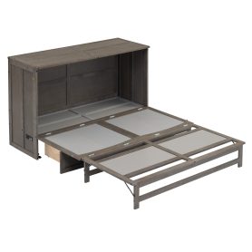 Queen Size Murphy Bed With Built-in Charging Station