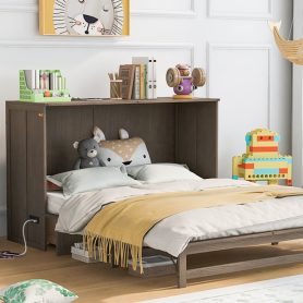 Queen Size Murphy Bed With Built-in Charging Station