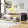 Twin Size Daybed with Shelves, Drawers and Built-In Charging Station
