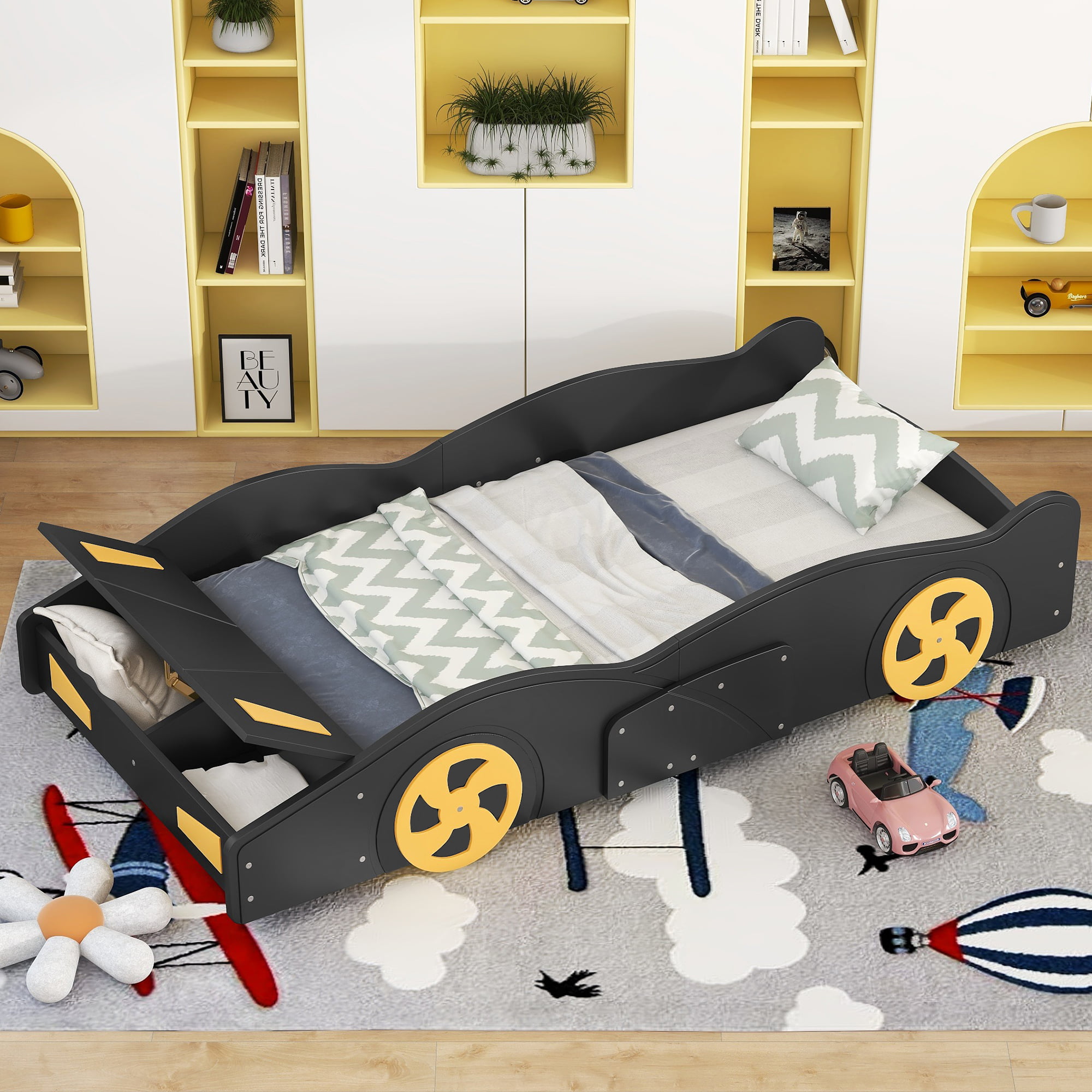 Assembly Instruction For WF305759AAB 1 Twin Size Race Car-Shaped Platform Bed with Wheels and Storage