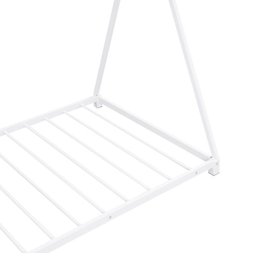 Metal Twin Size House Platform Bed with Triangle Structure