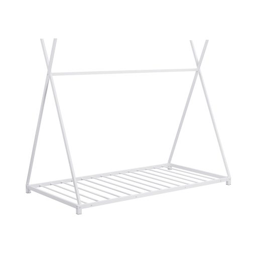 Metal Twin Size House Platform Bed with Triangle Structure