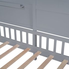 Twin Size House Bed With Shelves, Window And Sparkling Light Strip On The Roof 24 Twin Size House Bed With Shelves, Window And Sparkling Light Strip On The Roof