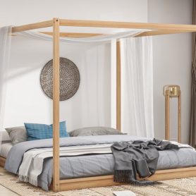 King Size Canopy Platform Bed with Support Legs