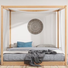 King Size Canopy Platform Bed with Support Legs