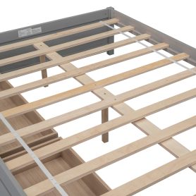 Full Size Daybed With Storage Case and 2 Storage Drawers, Lengthwise Support Slat