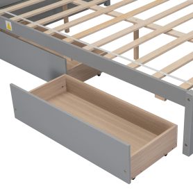 Full Size Daybed With Storage Case and 2 Storage Drawers, Lengthwise Support Slat