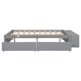 Full Size Daybed With Storage Case and 2 Storage Drawers, Lengthwise Support Slat