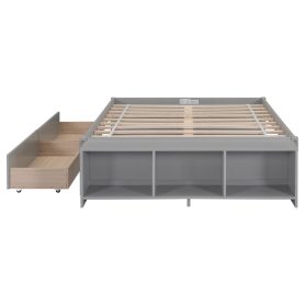 Full Size Daybed With Storage Case and 2 Storage Drawers, Lengthwise Support Slat