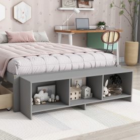Full Size Daybed With Storage Case and 2 Storage Drawers, Lengthwise Support Slat