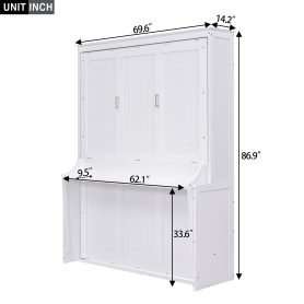 Queen Size Murphy Bed with a Shelf