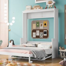 Queen Size Murphy Bed with a Shelf