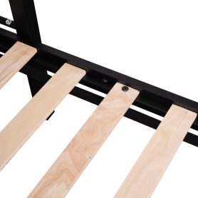 Metal Twin over Full Bunk Bed with Separated Full Bed, Grid Panel & Shelf