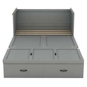 Full Size Murphy Bed with USB Port and a Large Drawer