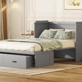 Full Size Murphy Bed with USB Port and a Large Drawer