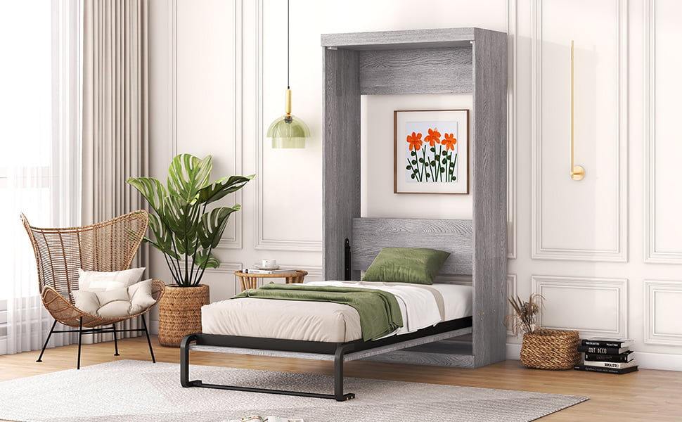 Twin Size Murphy Bed, Can Be Folded Into A Cabinet 6 Twin Size Murphy Bed, Can Be Folded Into A Cabinet