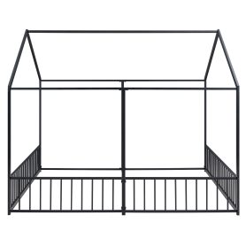 Metal Twin Size House Platform Beds, Two Shared Beds