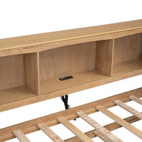 Twin Size Daybed with Trundle, Storage Cabinets and USB Ports