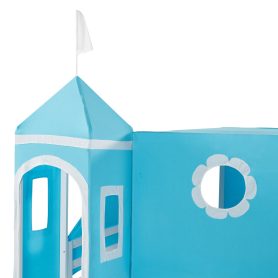 Castle like Full Size Bunk Bed With Slide, Tent And Tower