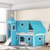 Castle like Full Size Bunk Bed With Slide, Tent And Tower