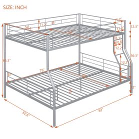 Full Over Queen Metal Bunk Bed