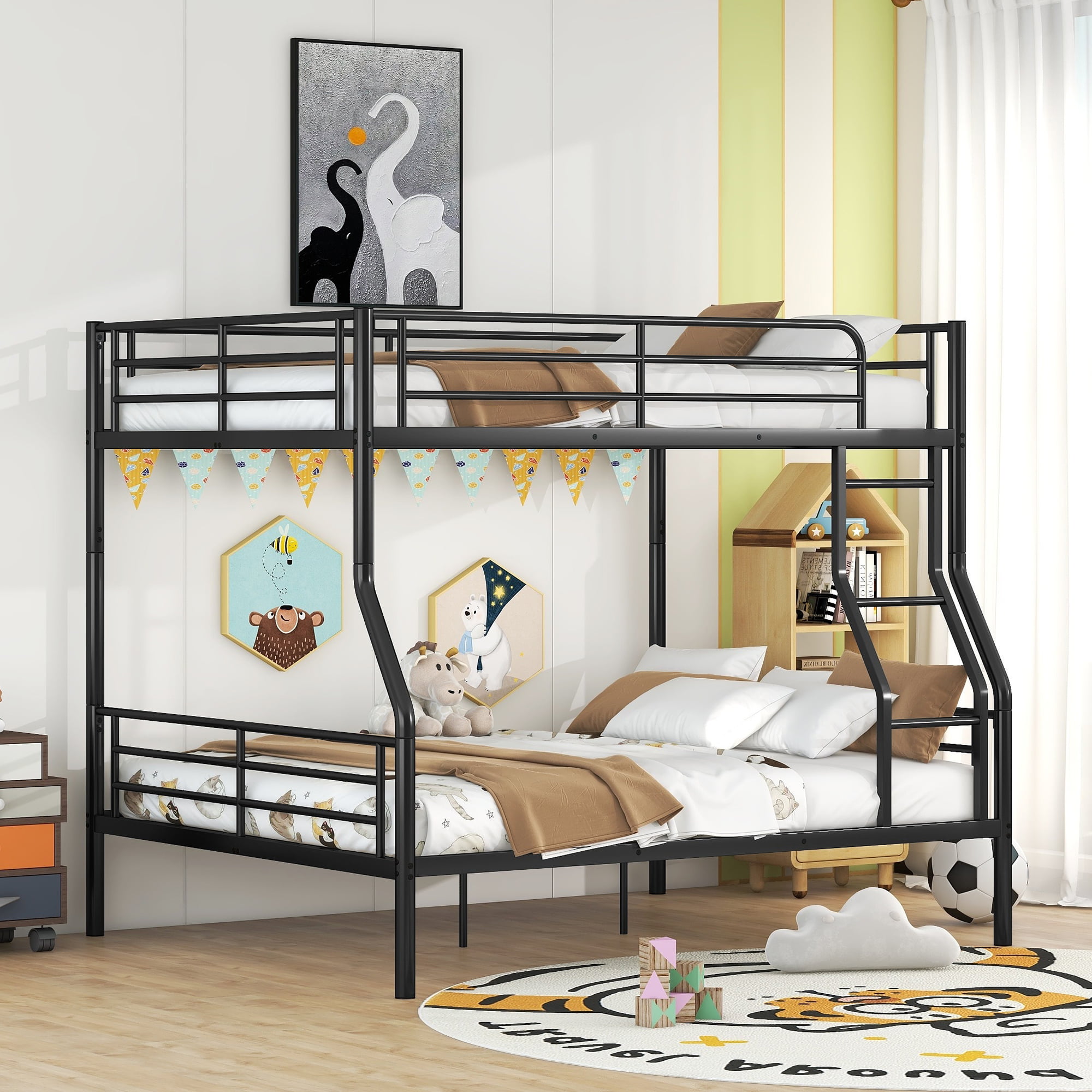 Full Over Queen Metal Bunk Bed