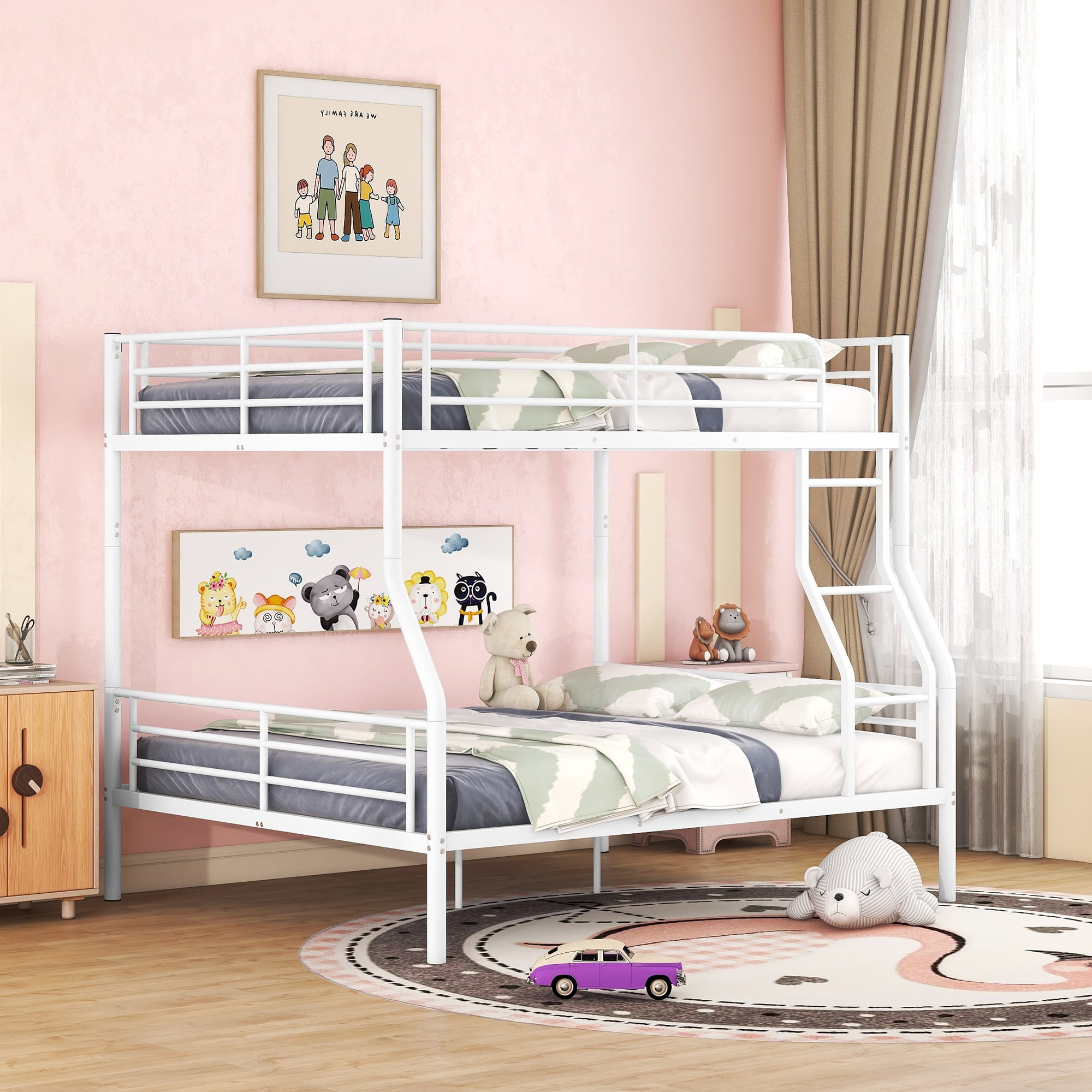 Full Over Queen Metal Bunk Bed