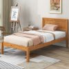 Twin Size Platform Bed Frame With Headboard, Wood Slat Support, No Box Spring Needed
