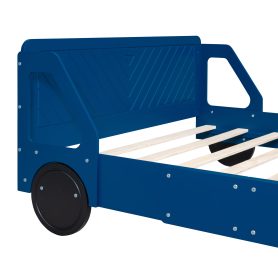 Full Size Car-Shaped Platform Bed With Wheels