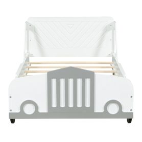 Twin Size Car-shaped Platform Bed With Wheels