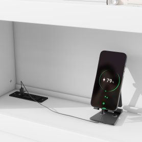 Full Size Platform Bed With Trundle, Drawers And USB Plugs 27 Full Size Platform Bed With Trundle, Drawers And USB Plugs