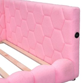 Upholstered Full Size Platform Bed With USB Ports And LED Belt 24 Upholstered Full Size Platform Bed With USB Ports And LED Belt