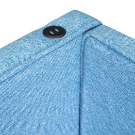 Upholstered Full Size Platform Bed With USB Ports