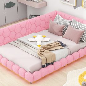 Upholstered Full Size Platform Bed With USB Ports And LED Belt 22 Upholstered Full Size Platform Bed With USB Ports And LED Belt